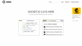 What Socket.io website looked like in 2020 (4 years ago)