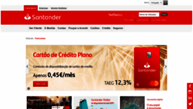 What Santander.pt website looked like in 2020 (4 years ago)