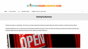 What Startingyourbusiness.com website looked like in 2020 (4 years ago)
