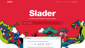 What Slader.com website looked like in 2020 (4 years ago)