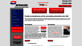 What Spencerheating.com website looked like in 2020 (4 years ago)