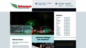 What Sotracauca.com website looked like in 2020 (4 years ago)