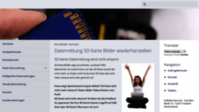 What Speicherkartenfehler.de website looked like in 2020 (4 years ago)
