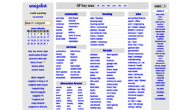 What Sfbay.craigslist.com website looked like in 2020 (4 years ago)