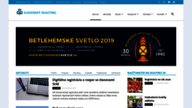 What Scouting.sk website looked like in 2020 (4 years ago)
