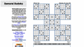 What Samurai-sudoku.com website looked like in 2020 (4 years ago)
