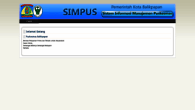 What Simpus.balikpapan.go.id website looked like in 2020 (4 years ago)