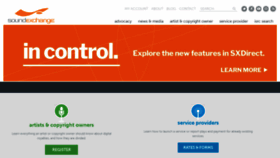 What Soundexchange.com website looked like in 2020 (5 years ago)