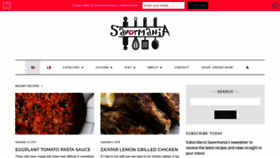 What Savormania.com website looked like in 2020 (4 years ago)