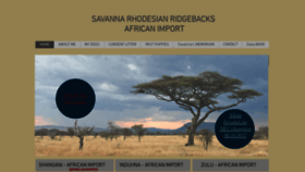 What Savannaridgebacks.com website looked like in 2020 (4 years ago)