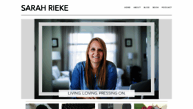 What Sarahrieke.com website looked like in 2020 (4 years ago)