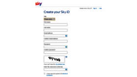 What Skyid.sky.com website looked like in 2020 (4 years ago)