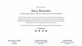 What Stacykvernmo.com website looked like in 2020 (4 years ago)