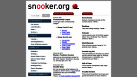 What Snooker.org website looked like in 2020 (4 years ago)