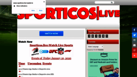 What Sporticos.live website looked like in 2020 (4 years ago)