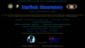 What Starfieldobservatory.com website looked like in 2020 (4 years ago)