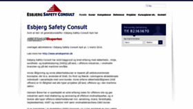 What Safetyconsult.dk website looked like in 2020 (4 years ago)