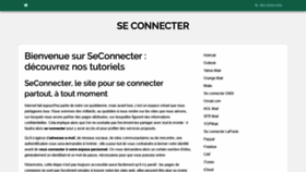 What Se-connecter.fr website looked like in 2020 (4 years ago)