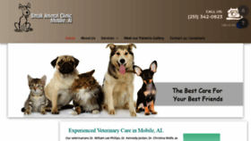 What Smallanimalclinicsofmobile.com website looked like in 2020 (4 years ago)