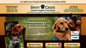 What Swiftcreekvet.com website looked like in 2020 (4 years ago)