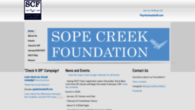 What Sopecreekfoundation.org website looked like in 2020 (4 years ago)