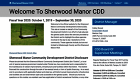What Sherwoodmanorcdd.com website looked like in 2020 (4 years ago)
