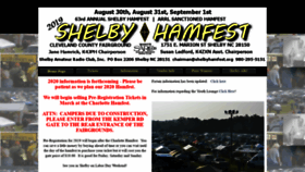 What Shelbyhamfest.org website looked like in 2020 (4 years ago)