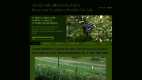 What Shadyoaksblueberry.com website looked like in 2020 (4 years ago)