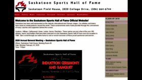 What Saskatoonsportshalloffame.com website looked like in 2020 (4 years ago)