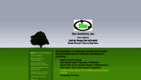 What Simsanitation.com website looked like in 2020 (4 years ago)