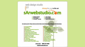 What Sarwebstudio.com website looked like in 2020 (4 years ago)