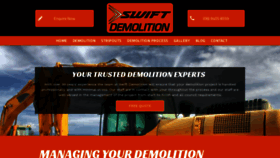 What Swiftdemolition.com.au website looked like in 2020 (4 years ago)