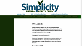 What Simplicitynaturalhealth.ca website looked like in 2020 (4 years ago)