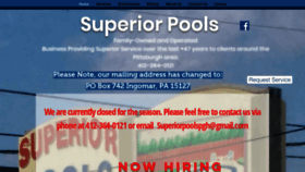 What Superiorpoolspgh.com website looked like in 2020 (4 years ago)