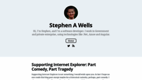 What Stephenawells.com website looked like in 2020 (4 years ago)