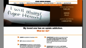 What Starkheroinepidemic.org website looked like in 2020 (4 years ago)