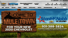 What Stanmcnabbchevroletcolumbia.com website looked like in 2020 (4 years ago)
