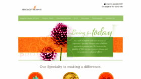 What Specialtyhospice.com website looked like in 2020 (4 years ago)
