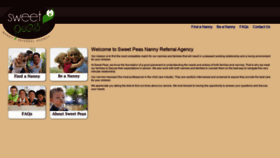 What Sweetpeasnanny.com website looked like in 2020 (4 years ago)