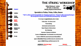 What Stringworkshop.co.nz website looked like in 2020 (4 years ago)