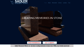 What Sadlermonument.com website looked like in 2020 (4 years ago)