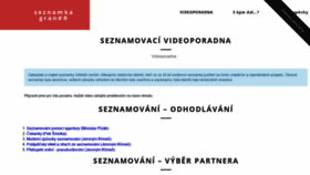 What Seznamkagrand.cz website looked like in 2020 (4 years ago)