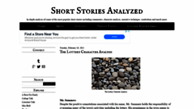 What Shortstoriesanalyzed.com website looked like in 2020 (4 years ago)
