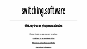 What Switching.software website looked like in 2020 (4 years ago)
