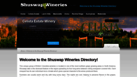 What Shuswapwineries.ca website looked like in 2020 (4 years ago)