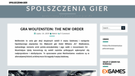 What Spolszcz-gry.pl website looked like in 2020 (4 years ago)
