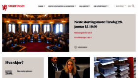 What Stortinget.no website looked like in 2020 (5 years ago)