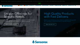 What Sensorex.com website looked like in 2020 (4 years ago)