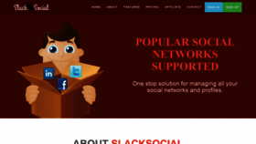 What Slacksocial.com website looked like in 2020 (4 years ago)