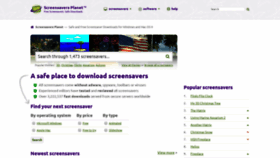 What Screensaversplanet.com website looked like in 2020 (4 years ago)